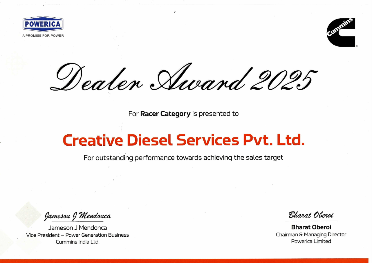 Cummins Racer Category Certificate 2025